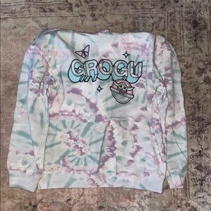 Star Wars Grogu Tie-Dye Hoodie - Purple, Green, White